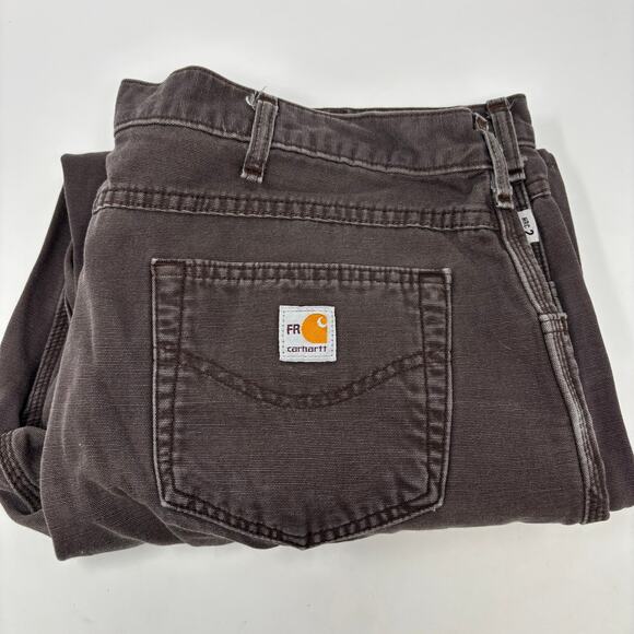 Carhartt FR Mens 42x30 Brown HRC2 5 Pocket Design Jeans - Picture 1 of 7